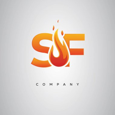 SF Yaratıcı Ateş Harfi Logosu Tasarımı