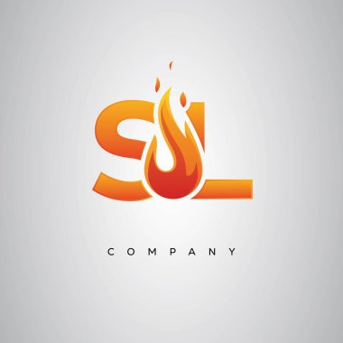 SL Yaratıcı Ateş Harfi Logosu Tasarımı