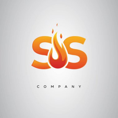 SS Yaratıcı Ateş Harfi Logosu Tasarımı