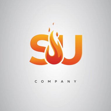 SU Yaratıcı Ateş Harfi Logosu Tasarımı