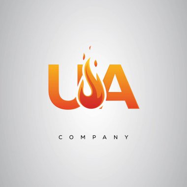 UA Yaratıcı Ateş Harfleri Logosu Tasarımı