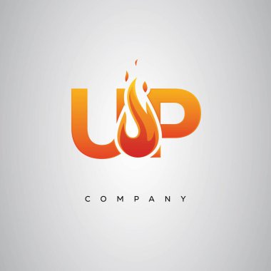 UP Yaratıcı Ateş Harfi Logosu Tasarımı