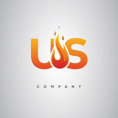 ABD Yaratıcı Yangın Harfi Logosu Tasarımı