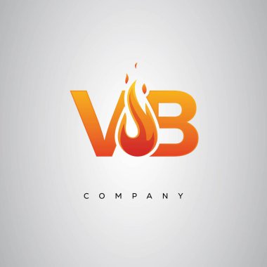 VB Yaratıcı Ateş Harfi Logosu Tasarımı