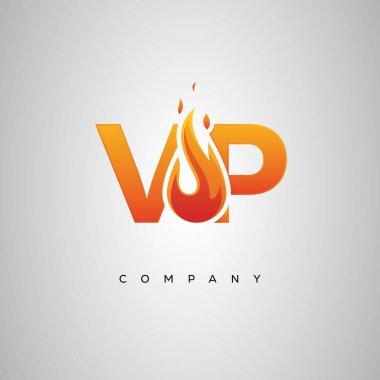 Yardımcı Yaratıcı Yangın Mektup Logosu Tasarımı