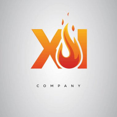 XI Yaratıcı Ateş Harfi Logosu Tasarımı