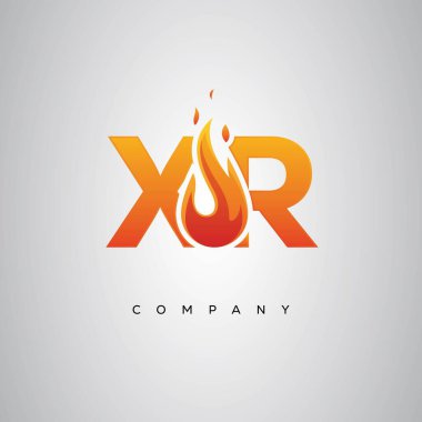 XR Yaratıcı Ateş Harfi Logosu Tasarımı