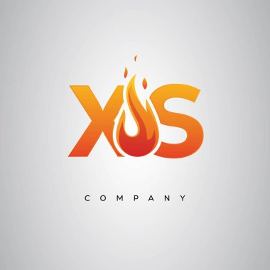 XS Yaratıcı Ateş Harfi Logosu Tasarımı