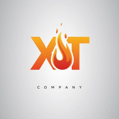 XT Yaratıcı Ateş Harfi Logosu Tasarımı