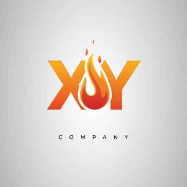 XY Yaratıcı Ateş Harfi Logosu Tasarımı