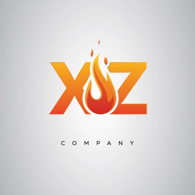 XZ Yaratıcı Ateş Harfi Logosu Tasarımı