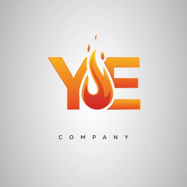 YE Yaratıcı Ateş Harfi Logosu Tasarımı