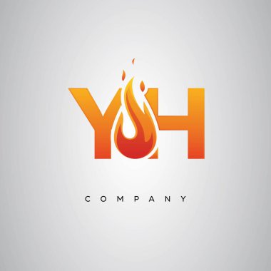YH Yaratıcı Ateş Harfi Logosu Tasarımı