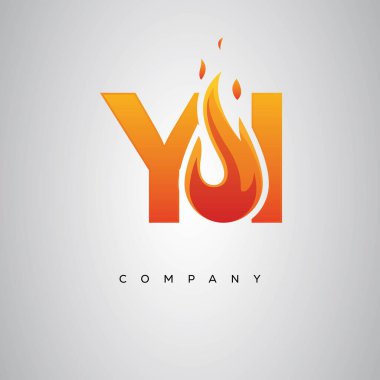 YI Yaratıcı Ateş Harfi Logosu Tasarımı