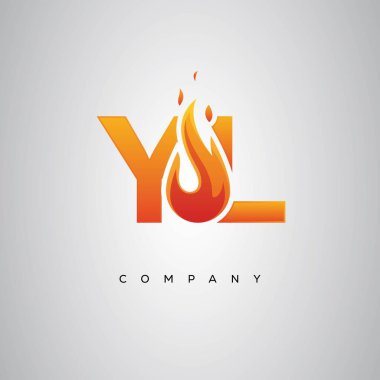 YL Yaratıcı Ateş Harfi Logosu Tasarımı