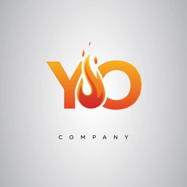 YO Yaratıcı Ateş Harfi Logosu Tasarımı
