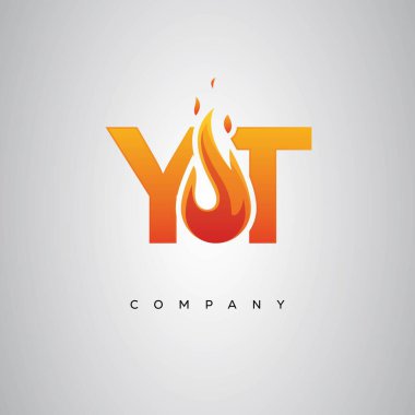 YT Yaratıcı Ateş Harfi Logosu Tasarımı