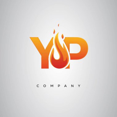 YP Yaratıcı Ateş Harfi Logosu Tasarımı