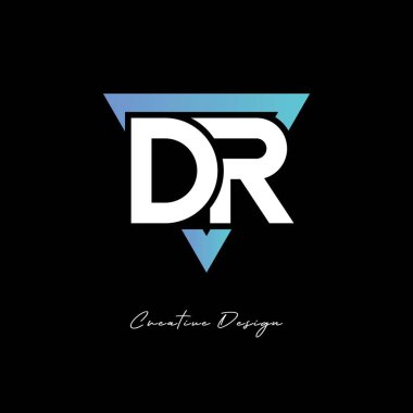 Markalaşma ve Kimlik Tasarımı için DR Harf Logosu - Modern Gradyan Monogramı