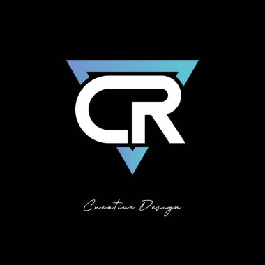 Markalaşma ve Kimlik Tasarımı için CR Harf Logosu - Modern Gradyan Monogramı