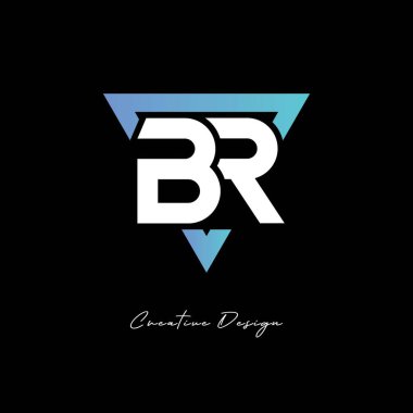 Markalaşma ve Kimlik Tasarımı için BR Harfi Logosu - Modern Gradyan Monogramı