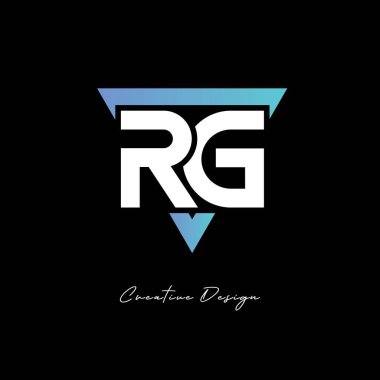 Markalaşma ve Kimlik Tasarımı için RG Harf Logosu - Modern Gradyan Monogramı