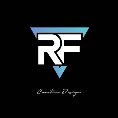 Markalaşma ve Kimlik Tasarımı için RF Harf Logosu - Modern Gradyan Monogramı