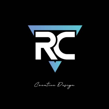 Markalaşma ve Kimlik Tasarımı için RC Harf Logosu - Modern Gradyan Monogramı