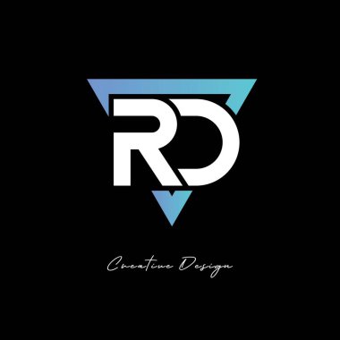 Markalaşma ve Kimlik Tasarımı için RD Harf Logosu - Modern Gradyan Monogramı
