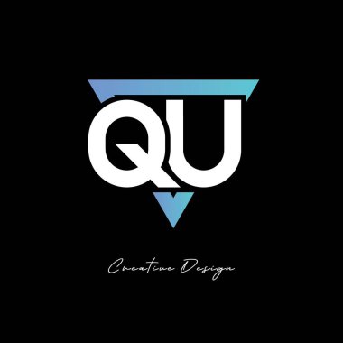 Markalaşma ve Kimlik Tasarımı için QU Harf Logosu - Modern Gradyan Monogramı