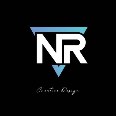 Markalaşma ve Kimlik Tasarımı için NR Harfi Logosu - Modern Gradyan Monogramı