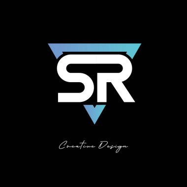 Markalaşma ve Kimlik Tasarımı için SR Harf Logosu - Modern Gradyan Monogramı