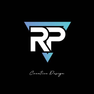Markalaşma ve Kimlik Tasarımı için RP Harf Logosu - Modern Gradyan Monogramı