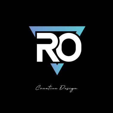 Markalaşma ve Kimlik Tasarımı için RO Harfi Logosu - Modern Gradyan Monogramı