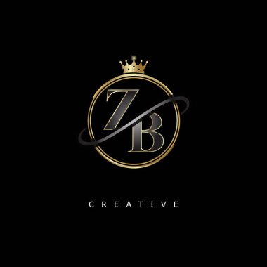 ZB Lüks monogram logo tasarımı ve altın kaplama