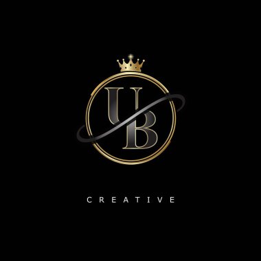 UB Lüks monogram logo tasarımı ve altın kaplama