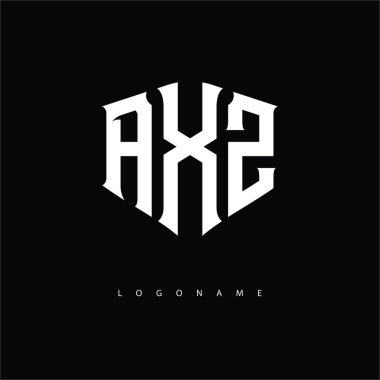 AXZ Yaratıcı Kalkan Logosu - Üç Harf Monogram