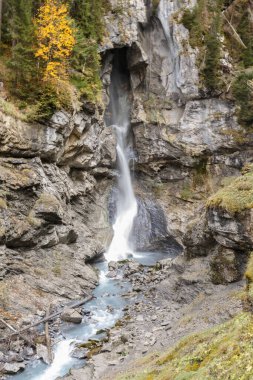 Güzel dağ nehrinin manzaralı görüntüsü