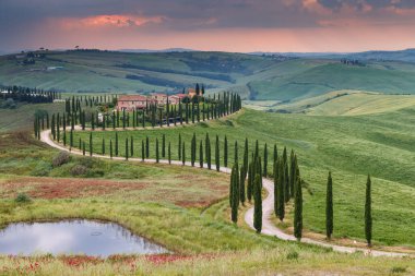 Tuscany manzarası İtalya doğası manzarası