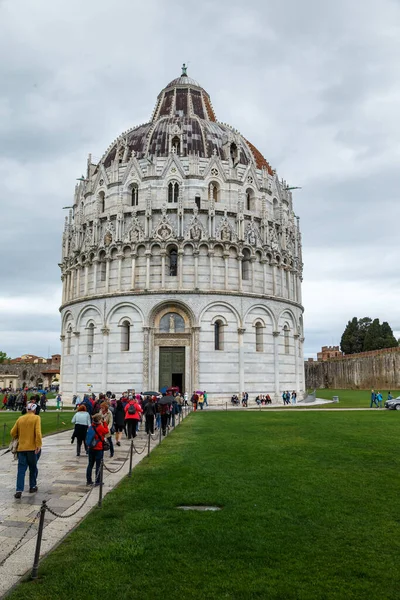 Вид Собор Пізи Нахиленою Вежею Італія Піза — стокове фото