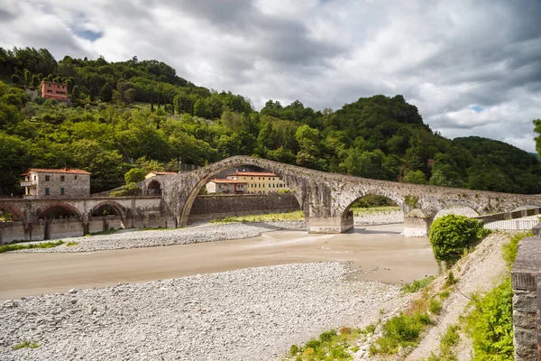 stock image Devil's Bridge in Borgo a Mozzano, Italy