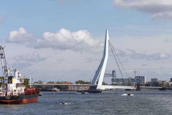 Uitzicht Rotterdamse Haven Skyline Met Moderne Architectuur Rotterdam Nederland — Stockfoto