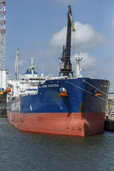Vrachtschepen Haven Van Rotterdam Nederland — Stockfoto