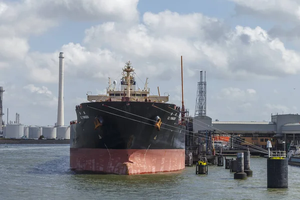 Hollanda Rotterdam Limanında Kargo Gemileri — Stok fotoğraf