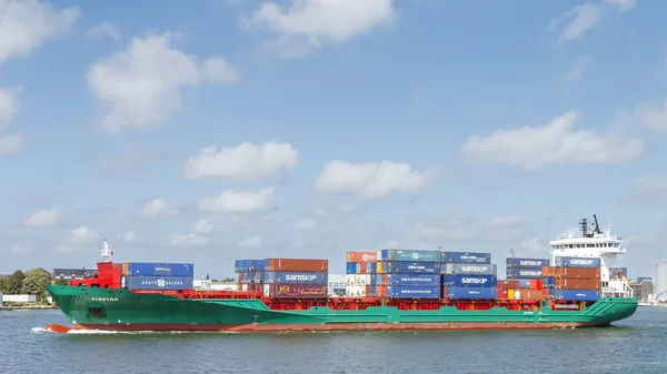 Containerfartyg Rotterdams Hamn Nederland — Stockfoto