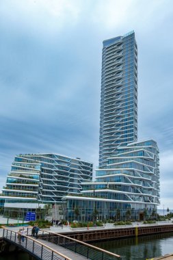 Danimarka 'nın Arhus kentindeki modern bina