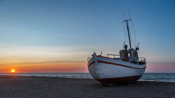 Boat Sea Sunset — Stock Photo, Image