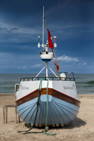 Fishing Boat Beach Stock Photo
