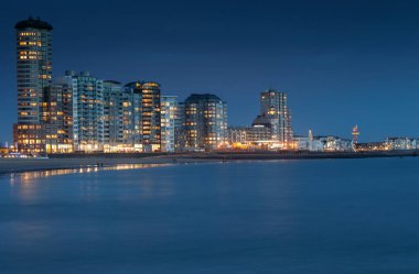 Hollanda 'da gece vakti Vlissingen Zeeland