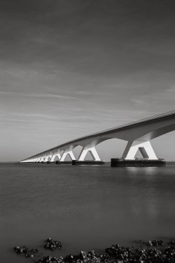 Zeelandbridge ya da Zeelandbrug Oosterschelde 'yi kapsayan bir köprü